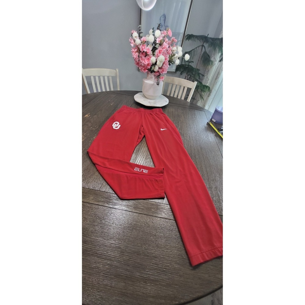 Oklahmoa Sooners OU Nike Elite Track Pants‎ Vintage Men's Size Large Red